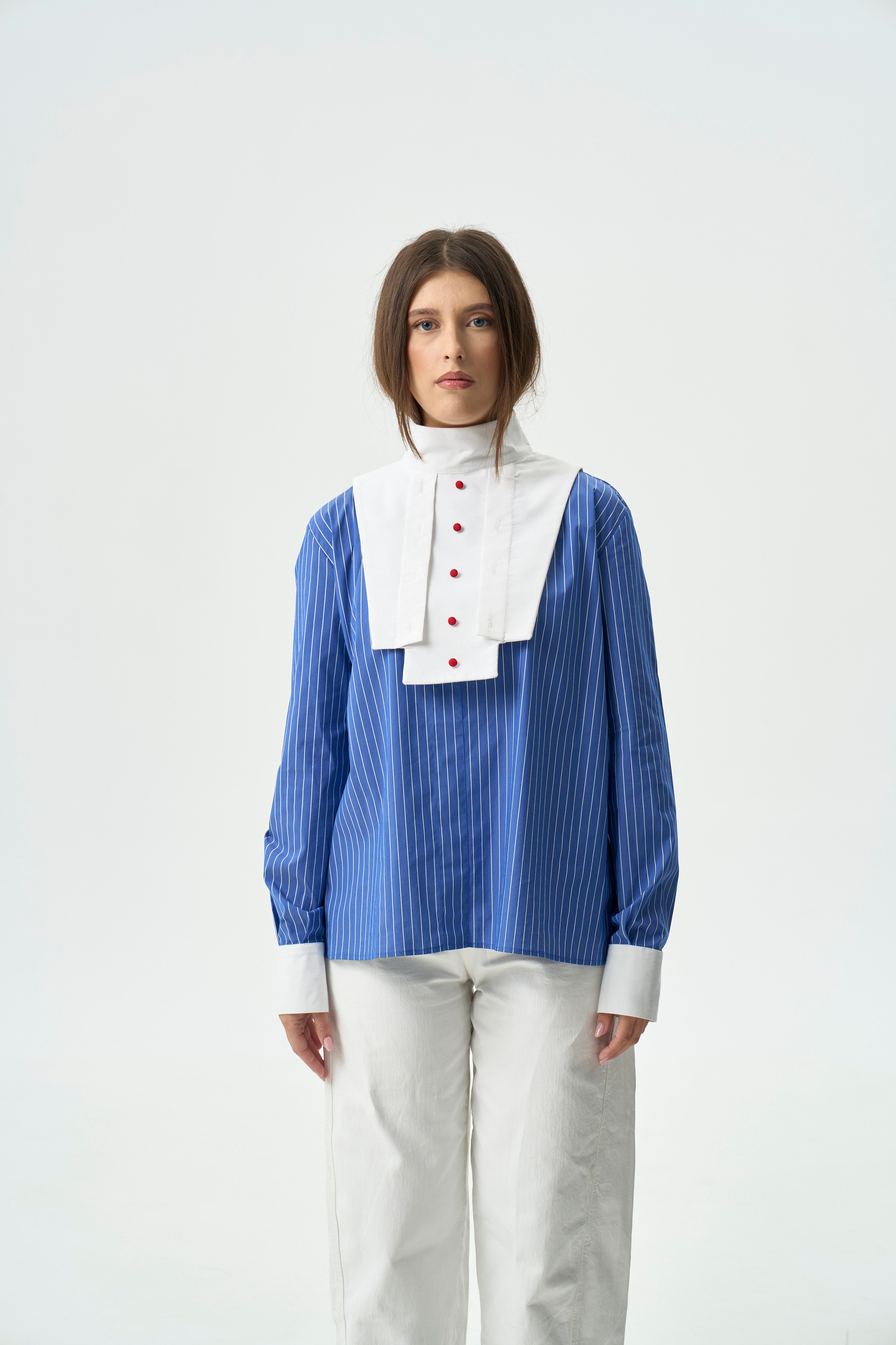 BLUE STRIPED LAYERED SHIRT