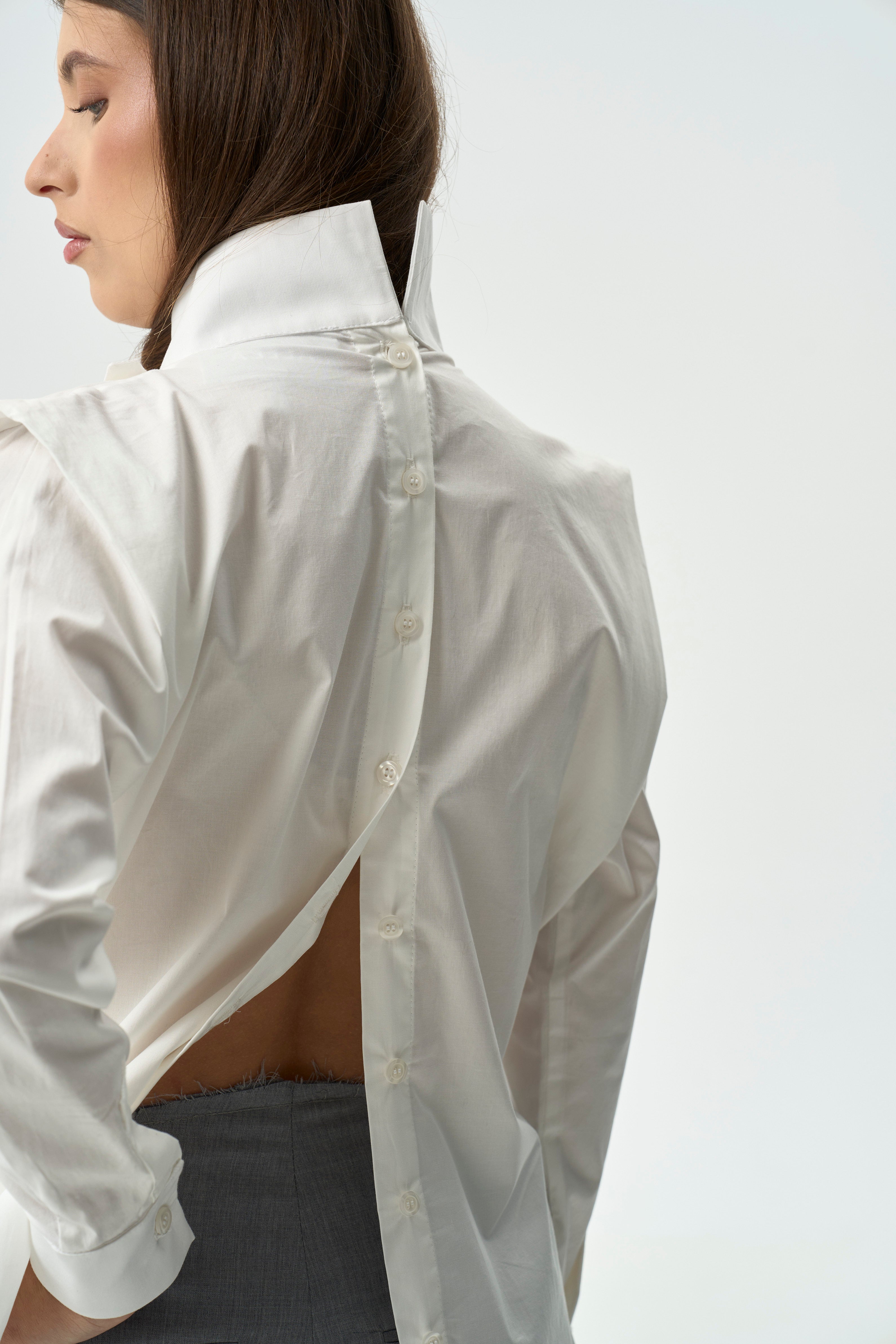 FOLD-OVER WHITE SHIRT