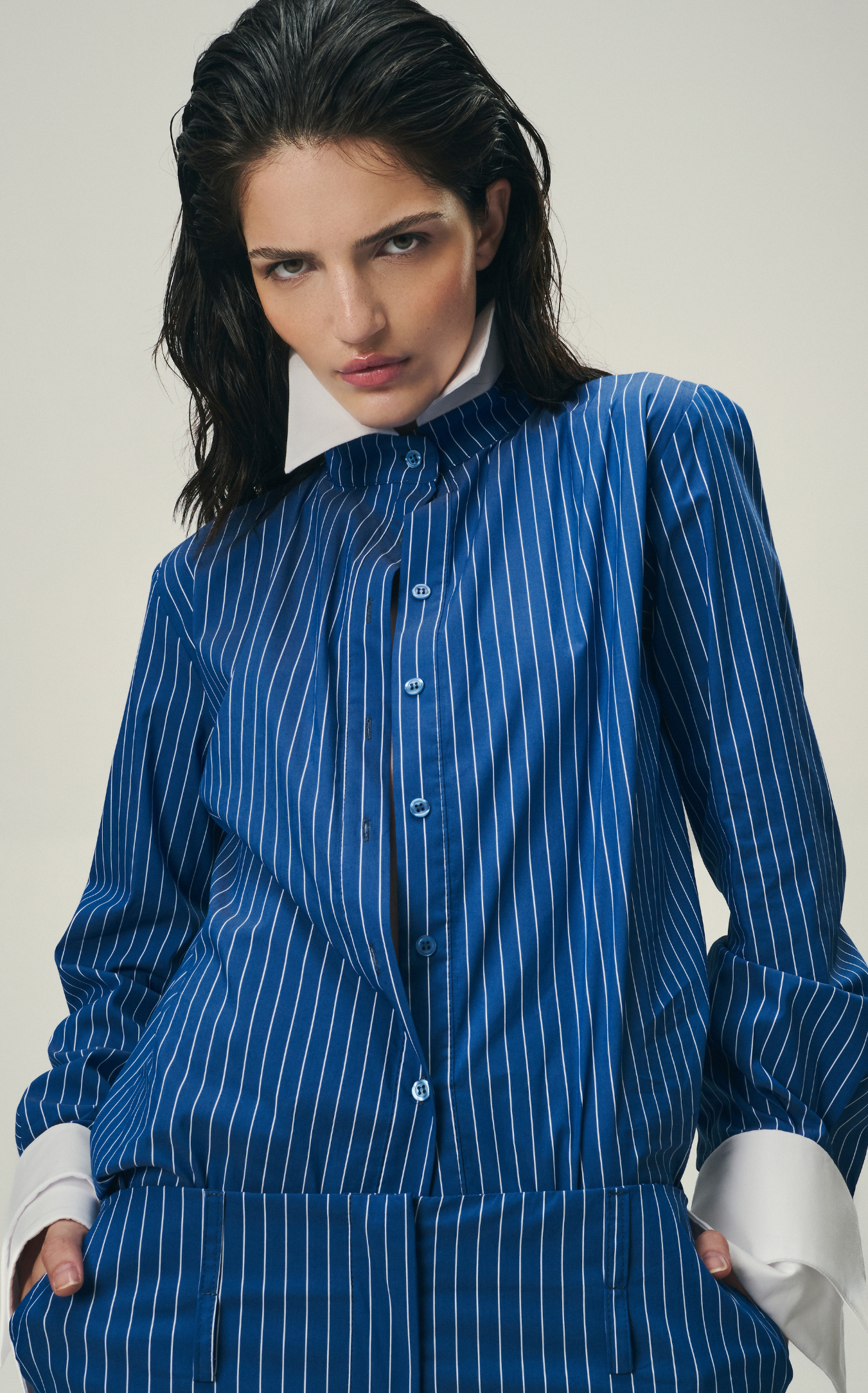STRIPED SHIRT IN BLUEBERRY SORBET