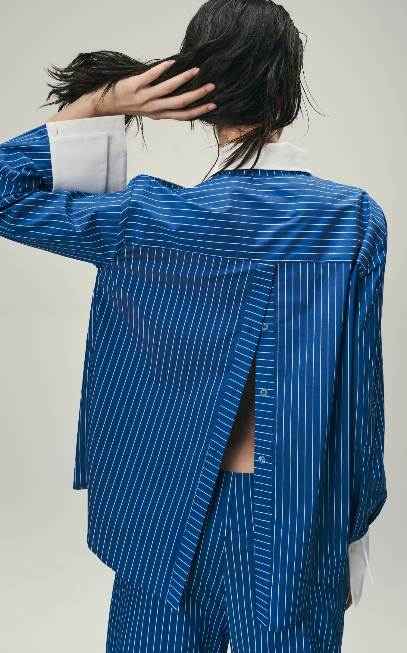 STRIPED SHIRT IN BLUEBERRY SORBET