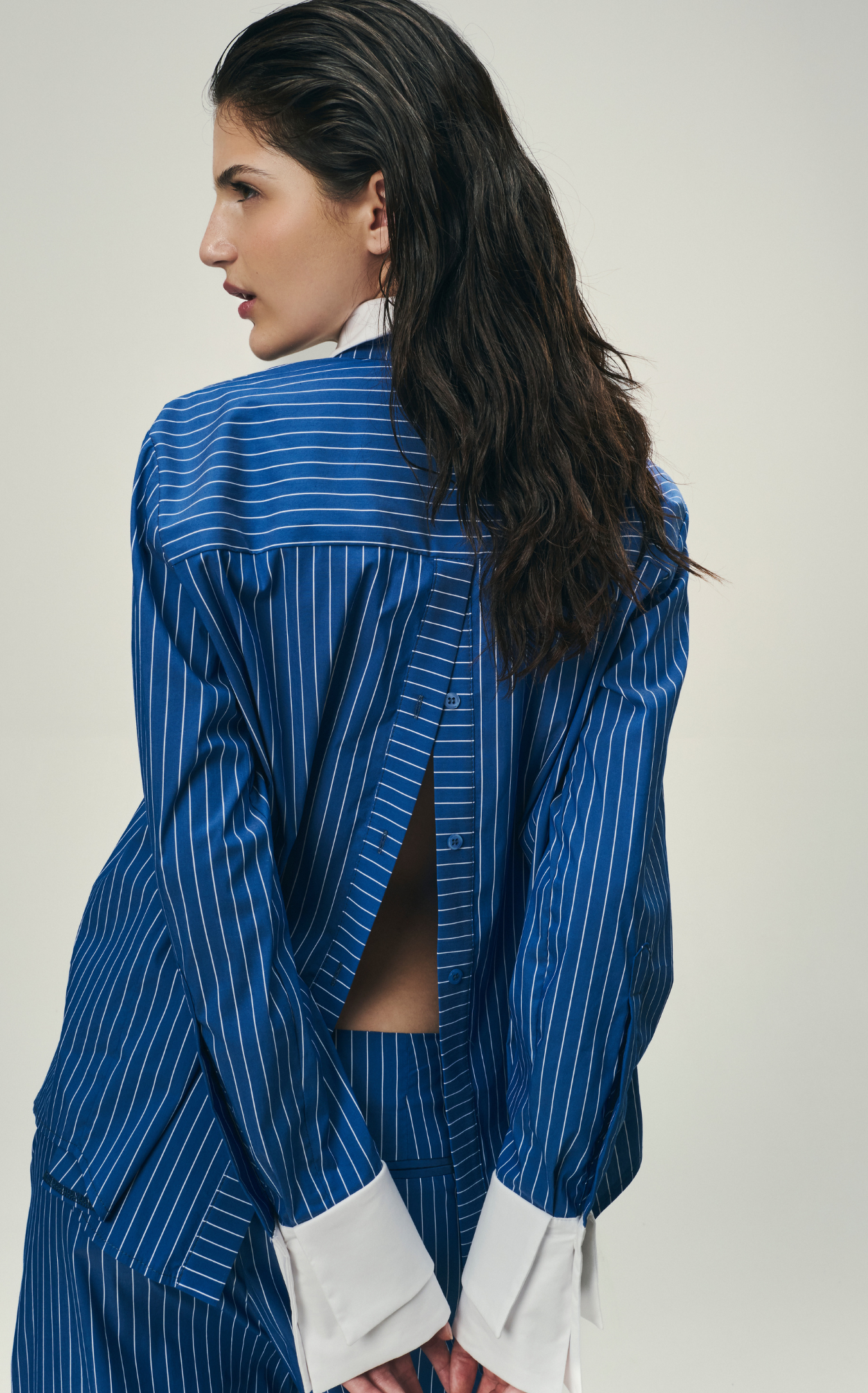 STRIPED SHIRT IN BLUEBERRY SORBET