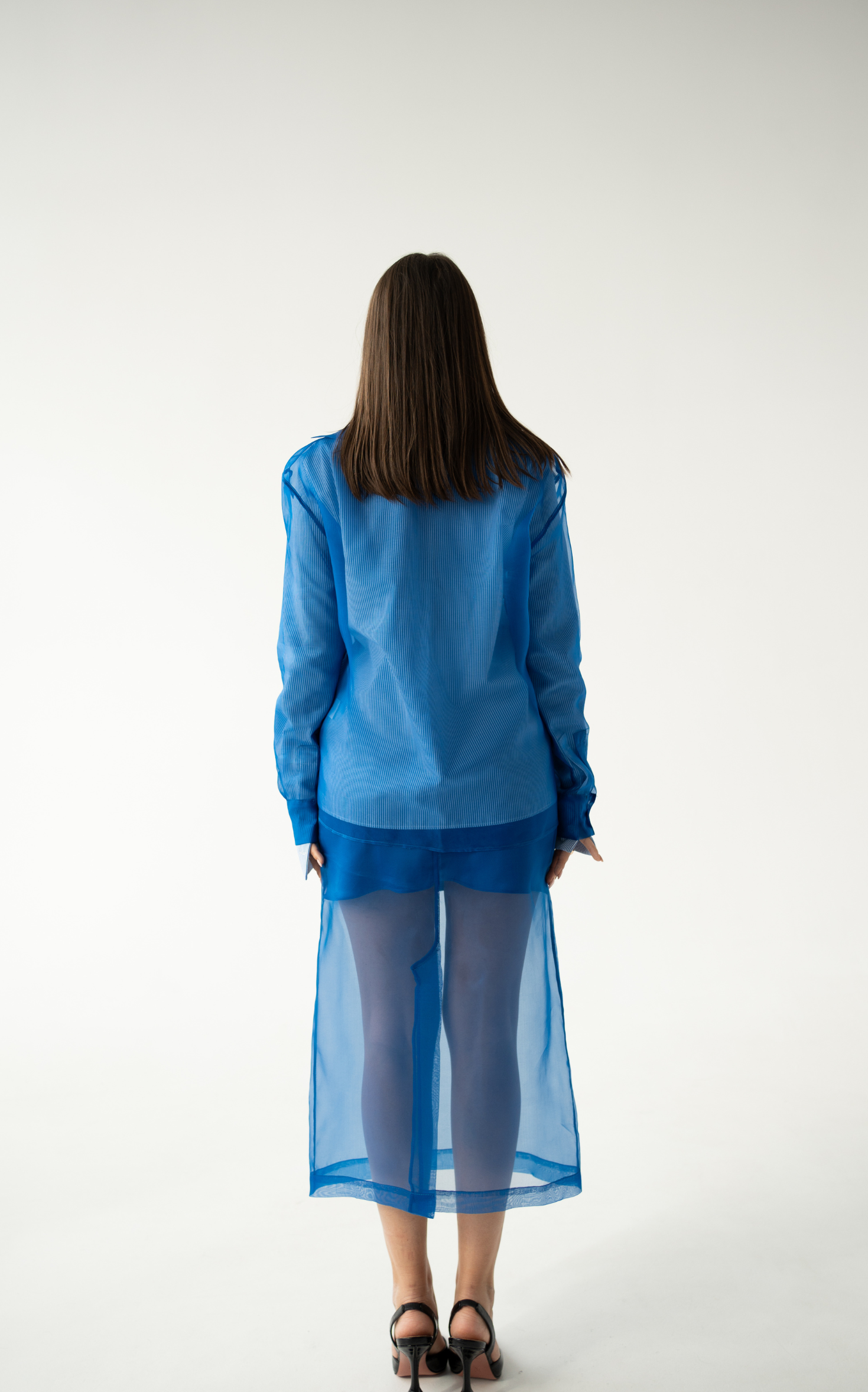 ORGANZA SKIRT IN BLUE