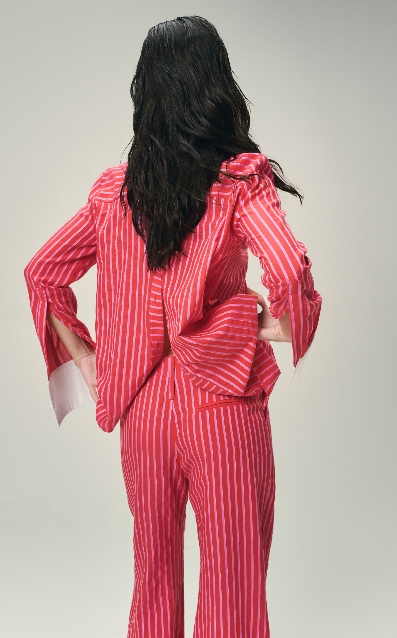 STRIPED SHIRT IN RASPBERRY SORBET